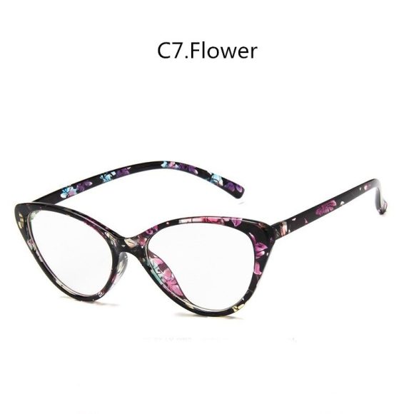 Fashion Cat Eye Glasses Frame Retro Trendy Artistic - Image 9