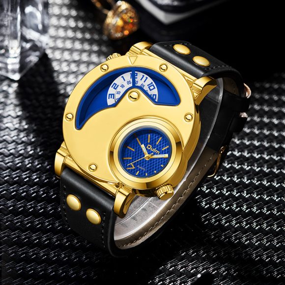 Gold Multi-functional Exaggerated Dial Watch For Men - Image 6