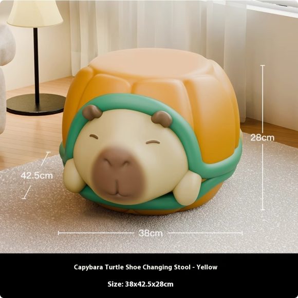 Cute Capibala Creative Porch Shoe Stool Home Living Room Floor Decoration - Image 2