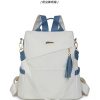 Simple Solid Color Backpack Women's Fashion Travel Backpack - Image 5