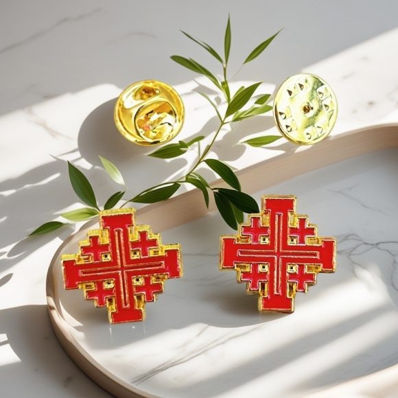 Blessing Brooch Badge Jerusalem Cross - Image 3