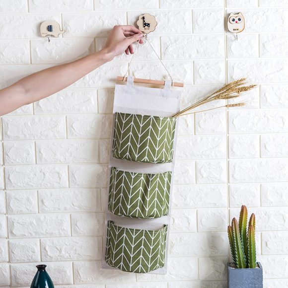 Simple Household Cotton And Linen Waterproof Storage Hanging Bag - Image 7