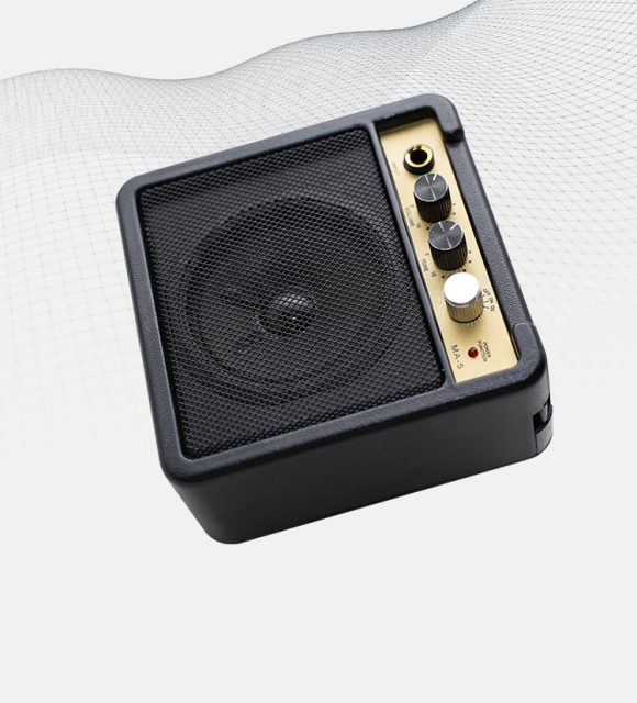 Portable Electric Wooden Guitar Audio Amplifier Mini Playing And Singing Retro Roadshow - Image 3