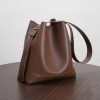 Shoulder Capacity Women's Leather Height Cross Body Bucket Bag - Image 6
