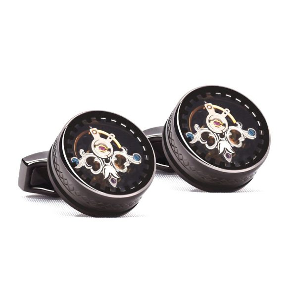 Tourbillon Cufflinks Light Luxury Business French Style Shirt Punk Movement Cufflinks - Image 2