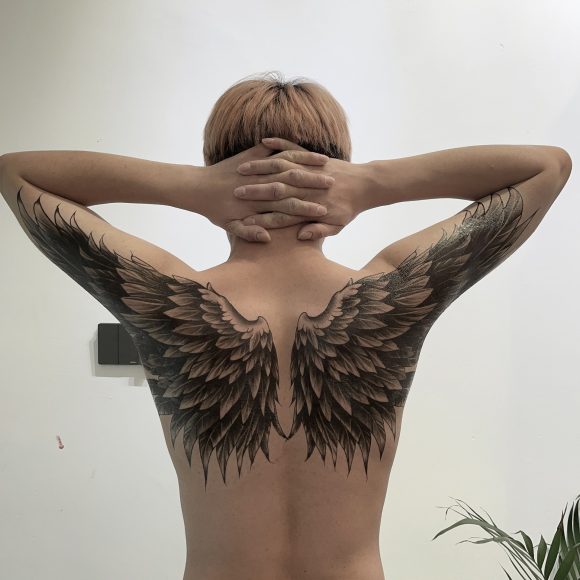 Wings Tattoo Sticker Waterproof And Hard-wearing Lasting 3-7 Days Simulation Back - Image 4