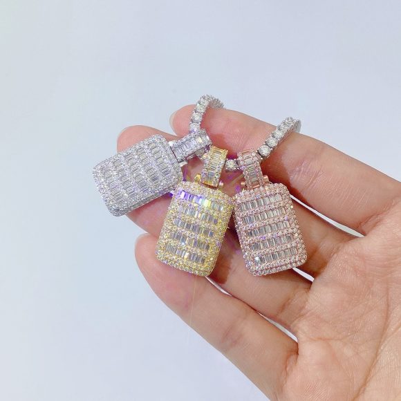 S925 Silver Inlay Pendant Hip Hop Jewelry - Image 7