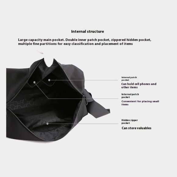 Men's Shoulder Bag Simple And Lightweight Water Repellent Sports Leisure Bag - Image 4