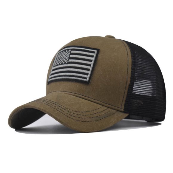 Men's Washed Distressed Breathable Embroidered Hat - Image 10