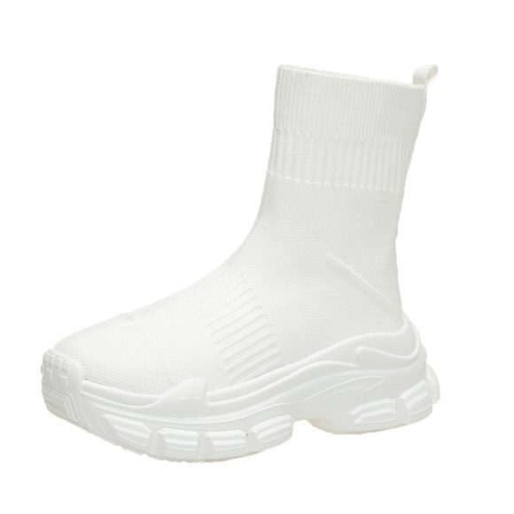 Platform Knitted Sports Casual Shoes And Boots - Image 3