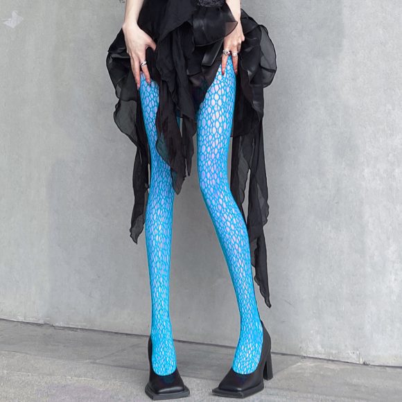 Pierced Black Sexy Mermaid Cobweb Socks Leg Beauty - Image 2