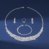 Claw Chain Necklace Bracelet Earrings Four-piece Ring Set Pack - Image 4