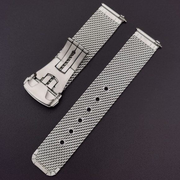 Folding Buckle Butterfly Clasp Stainless Steel Mesh Strap - Image 2