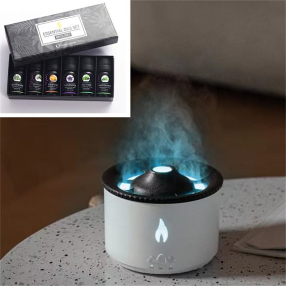 New Creative Volcano Aromatherapy Machine Flame Lamp Belt Essential Oil - Image 3
