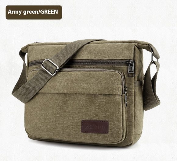 Men's Shoulder Bag Retro Leisure Crossbody Bag Outdoor Sports Canvas Bag - Image 7