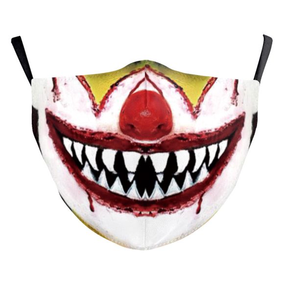 Halloween Digital Printing Funny Horror Face Double Layer Dust Mask - Image 5