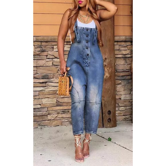 Women's Clothing Fashion Casual Siamese Suspender Jeans Women - Image 7