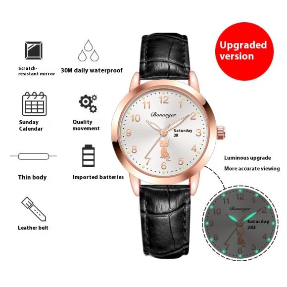 Women's Luminous Quartz Watch With Simple Waterproof Belt - Image 10