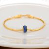 Alluvial Gold Ancient Gold Color Pure Copper Blessing Card Lucky Beads Bracelet - Image 5