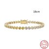 S925 Sterling Silver Two-tone Zircon Fashion All-match Bracelet - Image 4