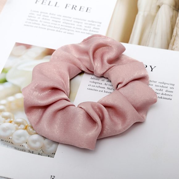 Sweet And Girly Solid Color Large Intestine Hair Ring Headwear - Image 2