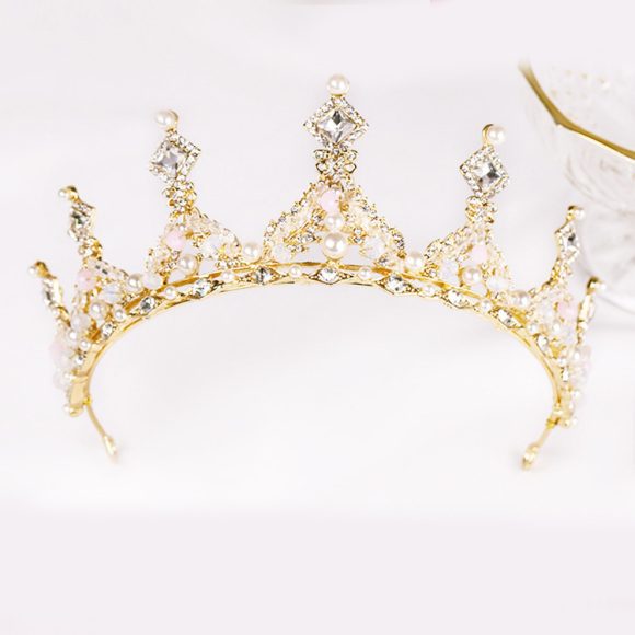Alloy Pearl Diamond Bridal Crown Jewelry - Image 6