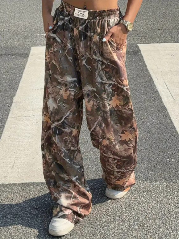 Slimming Casual Pants Hip Hop Retro Street Multi-pocket Camouflage Cargo Pants For Women Y2k Hip-hop Cargo Grunge Baggy Trousers - Image 5