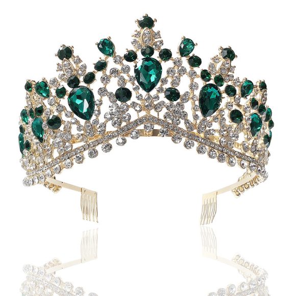 Baroque Bridal Crown Headdress Rhinestone Princess Formal Dress Accessories - Image 5