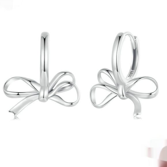 Simple All-match Bow Ear Clip S925 Sterling Silver - Image 3