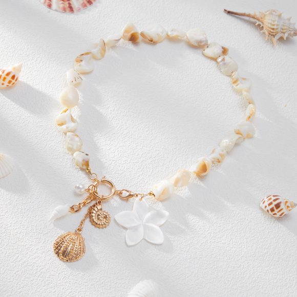 Casual Beach Shell Clavicle Necklace Suit - Image 3