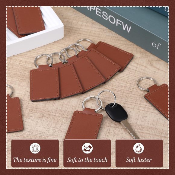 Printing Of PU Leather Keychain Pendant - Image 5
