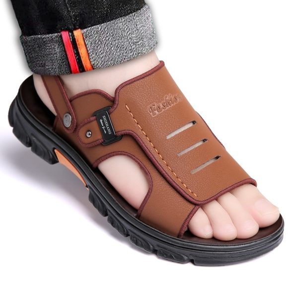 Men's Sandals Summer Slippers Dual-use Non-slip Wear-resistant Soft Bottom Beach Shoes - Image 6