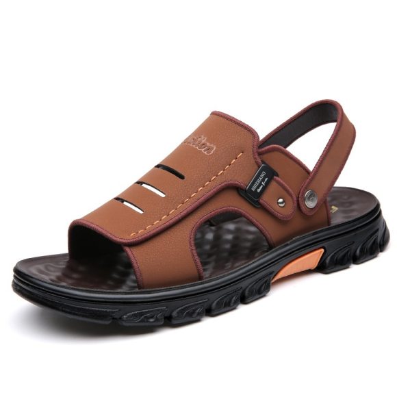 Men's Sandals Summer Slippers Dual-use Non-slip Wear-resistant Soft Bottom Beach Shoes - Image 7