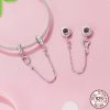 Silver Ziyun Infinite Love Silicone Safety Chain 925 Silver DIY Bracelet String Beads Sub-accessories Charm Mother's Day