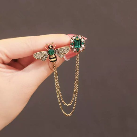 Little Bee Tassel Brooch Retro Personality Chain - Image 5