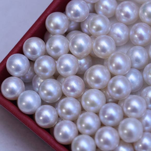 White Perfect Circle Strong Light Fine Micro Flaw Almost Flawless Pearl Bare Pearl - Image 4