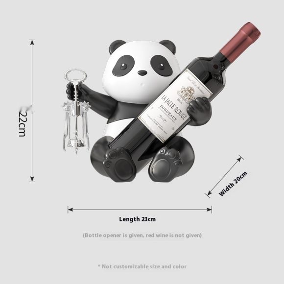 Panda Red Wine Rack Decoration Wine Cabinet Combination Light Luxury - Image 4