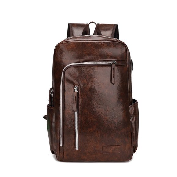 PU Leather European And American Style Men's Business Casual Backpack - Image 7