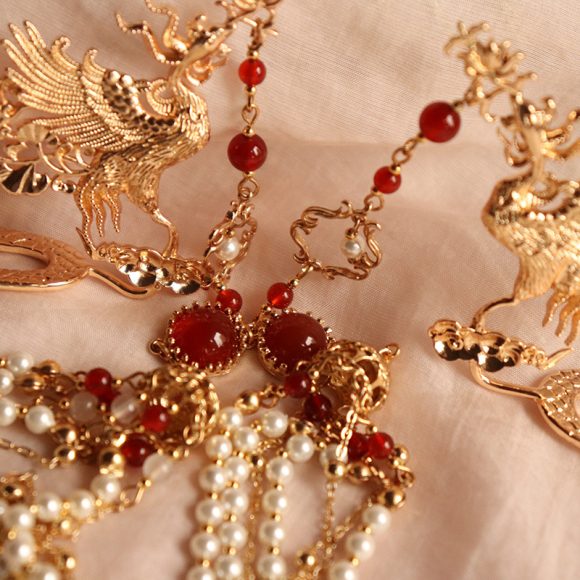 Gorgeous Archaistic Ancient Costume Pearl Tassel Phoenix Hairpin Hairpin Hairpin - Image 3