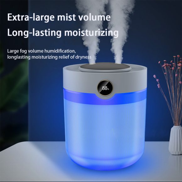 Large Capacity 2L Humidity Digital Display Double Spray Humidifier USB Silent Home Desktop Water Refill Meter Fog Amount - Image 6