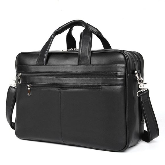 Leather Handbag Briefcase Napa Leather Comfortable Texture Men's Real-leather Bag - Image 2