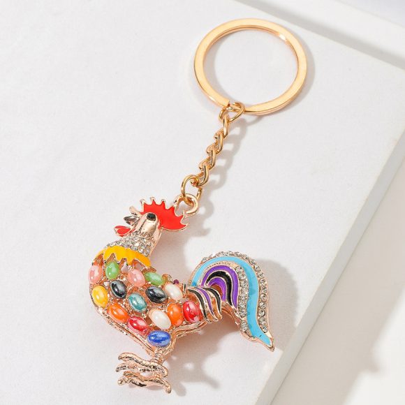 Chante Clair Key Ring Pendant Alloy Dripping Oil Diamond - Image 4