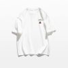 Loose Cotton Off-shoulder Short Sleeve White T-shirt
