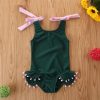 Summer Girl's Swimsuit Suit Fashion Girl's Color Matching Swimsuit - Image 3