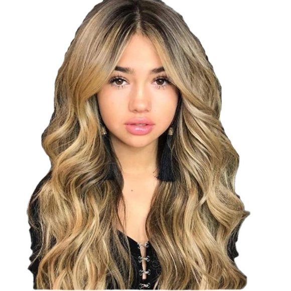 Women's Mixed Color Mid-length Synthetic Wigs Rose Net Wig - Image 8