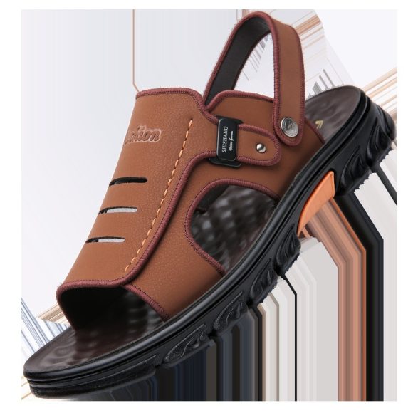 Men's Sandals Summer Slippers Dual-use Non-slip Wear-resistant Soft Bottom Beach Shoes - Image 2