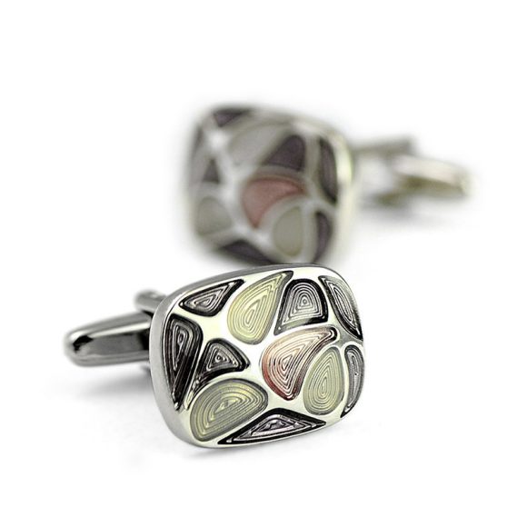 Bohemian Enamel Cufflinks Shirt Buttons - Image 3