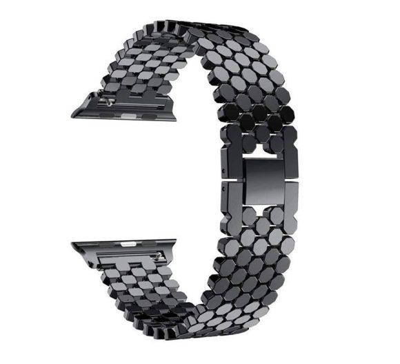Scale Grain Zinc Alloy Five-bead Honeycomb Strap - Image 5