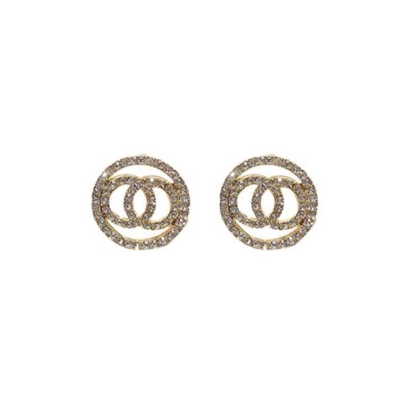 Round Full Diamond Earrings - Image 2