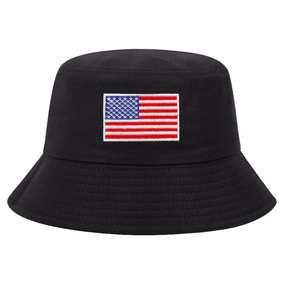 Stars And Stripes Embroidered Fisherman Sun-proof Bucket Hat - Image 6
